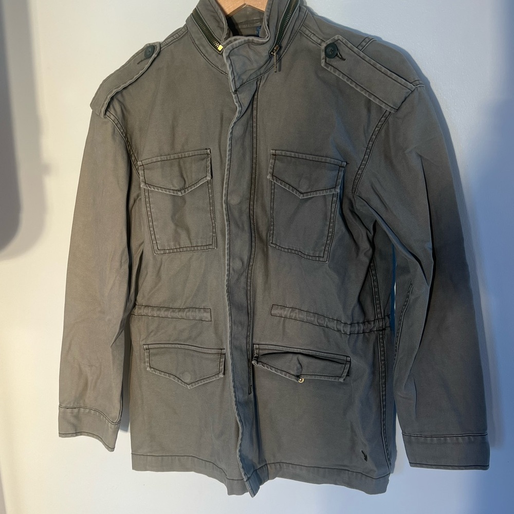 American Eagle Outfitters Gray Military Field Jacket